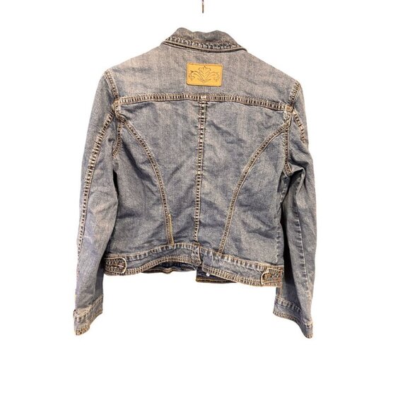 Cabi  Blue Stretch Cotton Blend Denim Jacket Classic Casual Style Size Medium - Picture 2 of 10